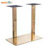 H720mm Height Rose Gold Hairline Finish Stainless Steel Restaurant Table for Sales