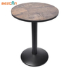 Low Price Iron Stamping Round Base Dining Table Coated Black for Restaurant