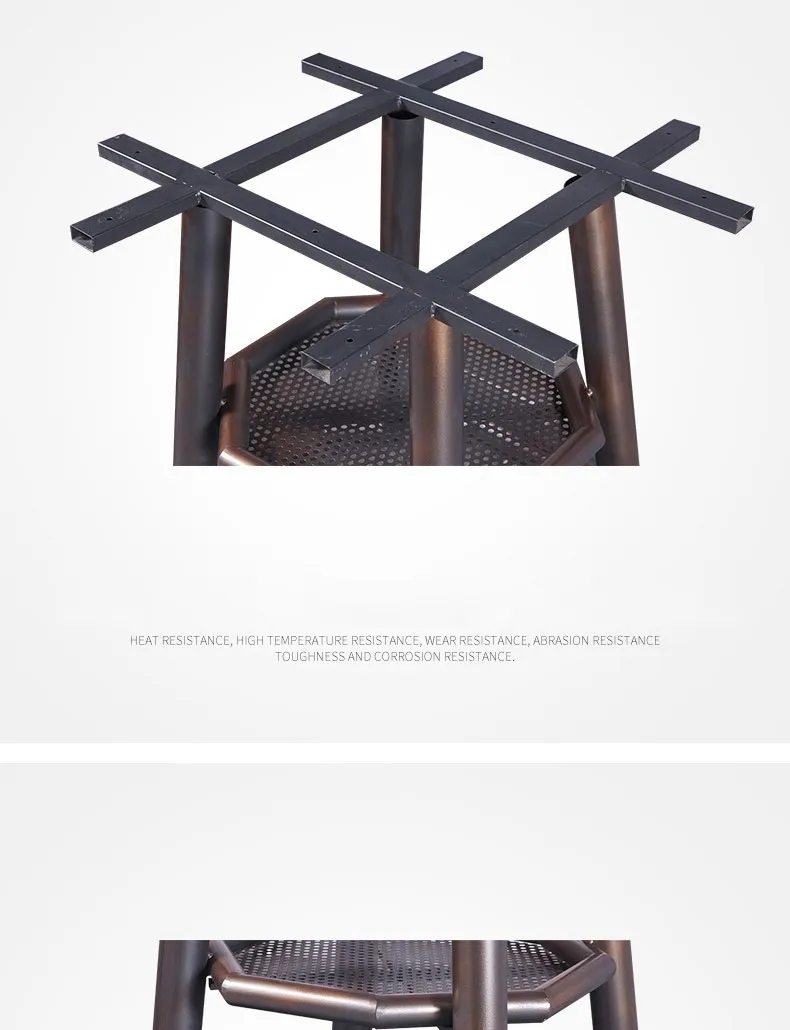 Furniture Steel Metal Tulip Crank Cast Iron Leg Coffee Height Table Base