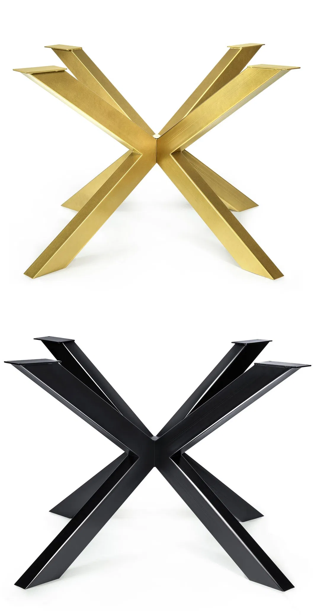 Furniture Modern Round Restaurant Glass Coffee Dining Cast Iron Metal Table Base