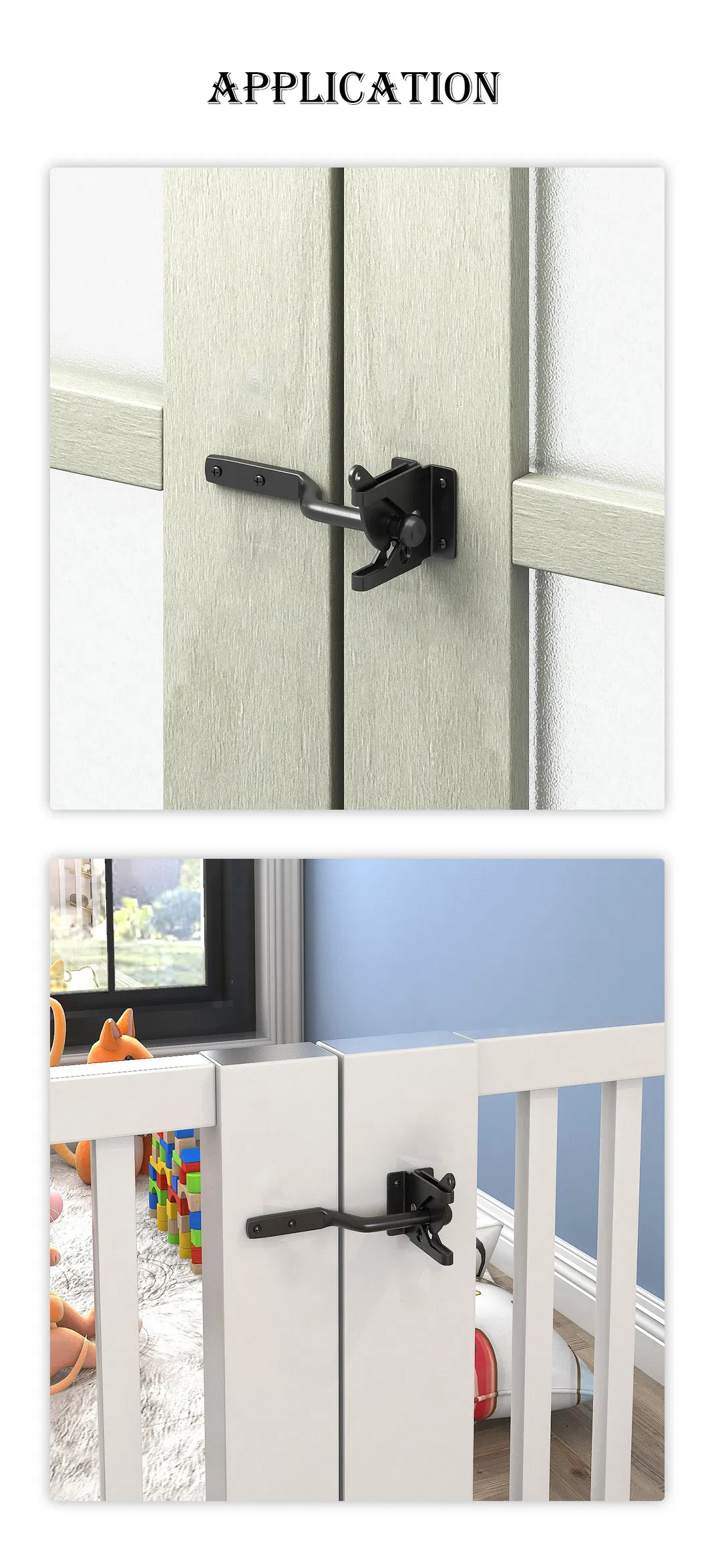 Self Locking Gate Gravity Latch Gate Latch for Metal Wooden Fence