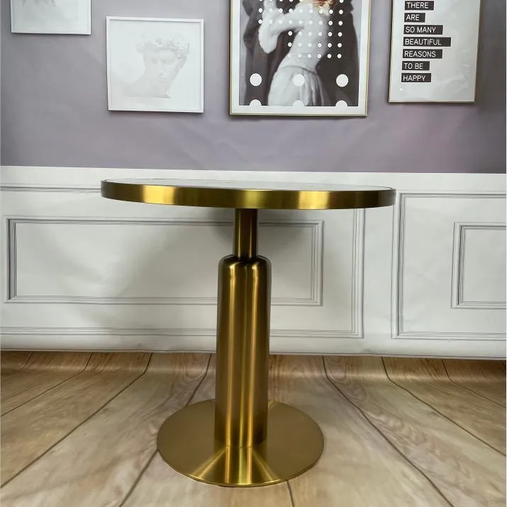 Manufacturer Wholesale Commercial Hot Selling Gold Dining Table Base for Hotel