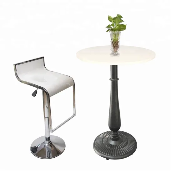 Sun Pattern Vase Bottom Antique Black Cast Iron Table Base