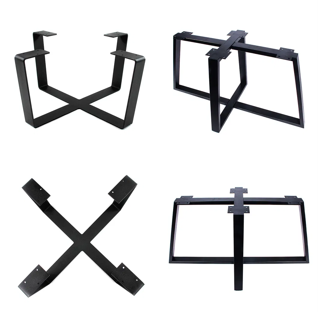 Cross Frame Round Pedestal Coffee Industrial Restaurant Dining Metal Table Frame