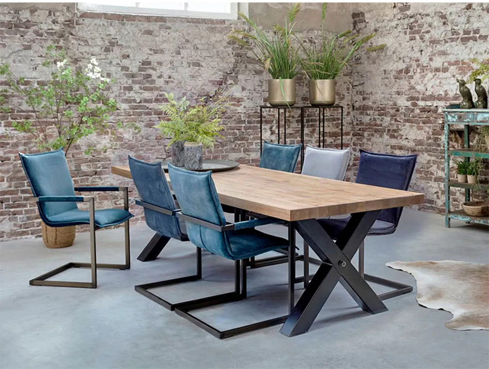 Cross Frame Round Pedestal Coffee Industrial Restaurant Dining Metal Table Frame