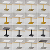 Modern Commercial Furniture Restaurant Table with Simple Black Square Table Base