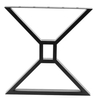 MID Century Modern X-Frame Metal Solid Frame Black Durable Table Legs