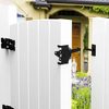Garden Gate Fence Latches for Wood Vinyl Fence Post Mount Locking Hardware