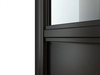 Customized Size Interior Matt Black Metal Frame Glass Door with Hardware Kit