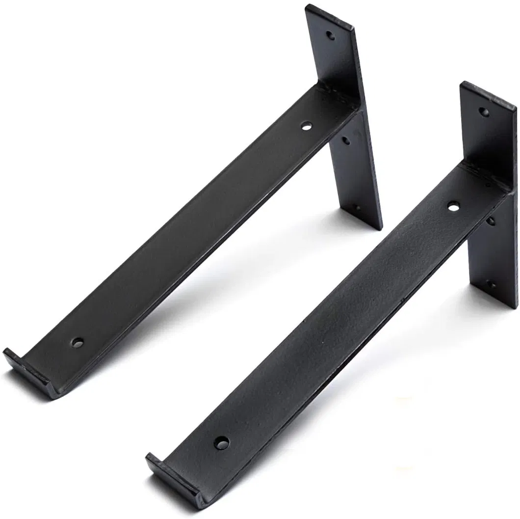 Shelf Brackets Black Iron Heavy Duty Farmhouse Wall Mounted Brackets