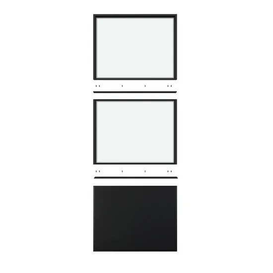 Metal Framed Glass Barn Doors with Track Customized, Interior Sliding Glass Doors