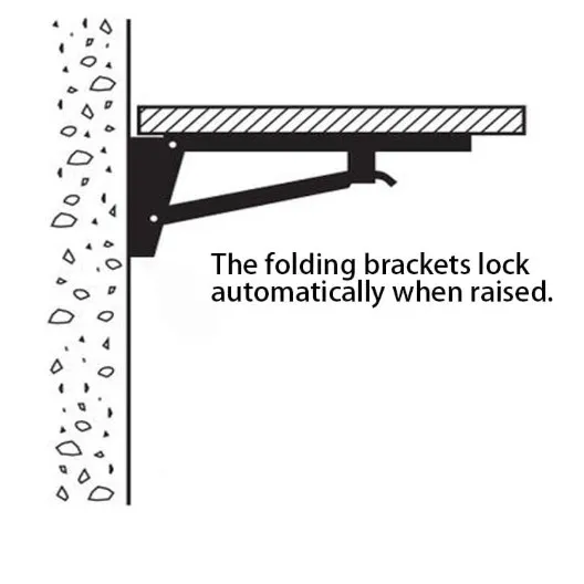 Metal Collapsible Shelf Bracket for Bench Table DIY Bracket