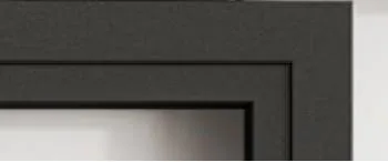 6 Lites&Base Black Steel Frame Glass Barn Door Leaf