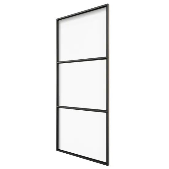 Knocked Down Version Three Lites Glass Barn Door/Sliding Glass Doors