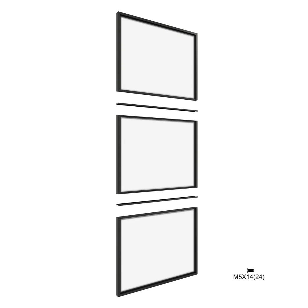 Cheap French Style Knocked Down Three Lites Clear Glass Sliding Barn Door