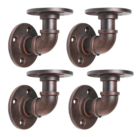 Wall Mounted Shelf Bracket Hanging Wall Metal Copper Pipe Bracket