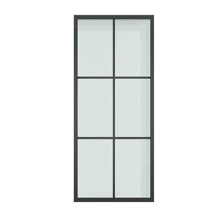 French Door Sliding Double Glass Barn Door Frame