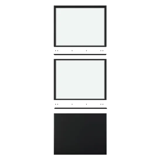 Barn Door Paneled Metal Glass Concorde Barn Door with Installation Hardware Kit