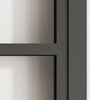 Black Carbon Steel Frame Glass Sliding Barn Door Leaf