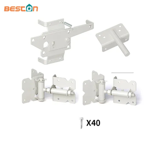 Adjustable Self-Closing Farm Wood/Vinyl/PVC Fence Gate Post Hinge and Door Latch Hardware