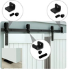 Saves Space Bi-Folding Sliding Barn Door Hardware Closet Rail Roller Accessory