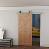 Satin Nickel Carbon Steel Big Wheel Sliding Barn Door Hardware Kit