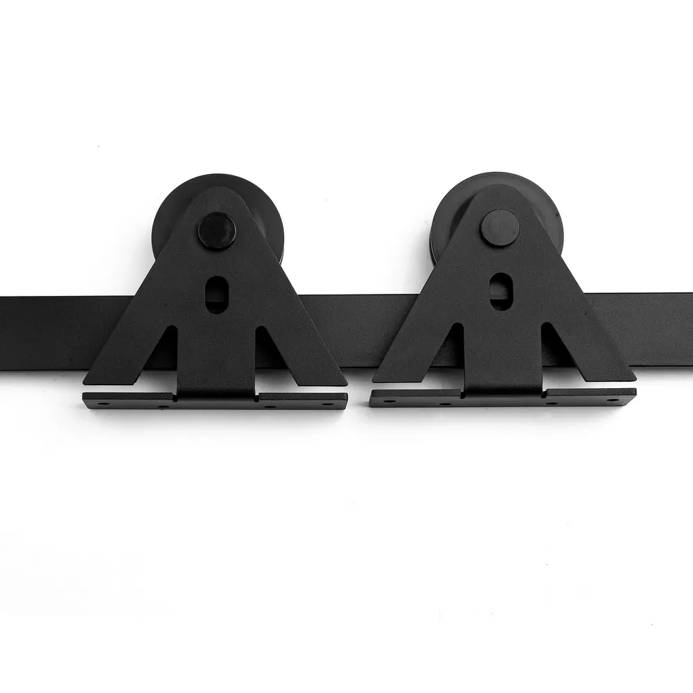 Double Sliding Track Antique Roller Barn Door Hardware for Cabinet Closet Fit
