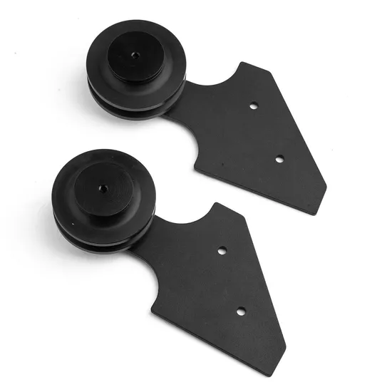 Black Modern Cabinet Track Sliding Barn Door Hardware Kits Fitting