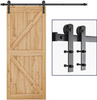 6.6FT in 5 Tracks Firmness Sliding Barn Door Basic Sliding Track Hardware Kit