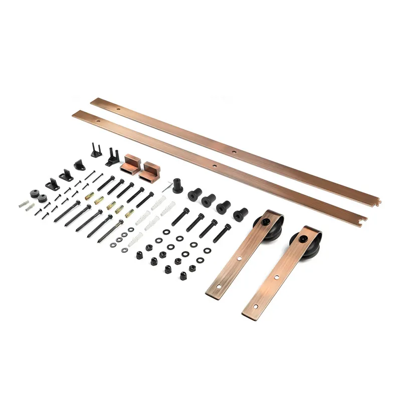 Antique Copper Barn Sliding Door Steel Hardware Hanger Rail Interior Barn Door