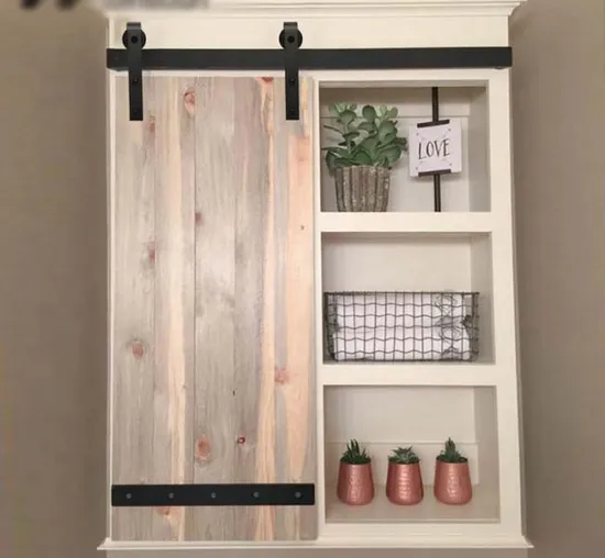 3 FT Mini Cabinet Barn Door Kit Sliding Door Hardware Track Set