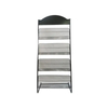 Supermarket Brochure Wire Book Magazine Rack Black Journal Magazine Display Stand