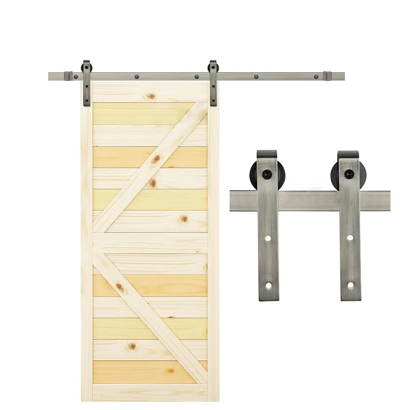 Carbon Steel 2 Meter Sliding Barn Doors Strap Style Sliding Door Hardware