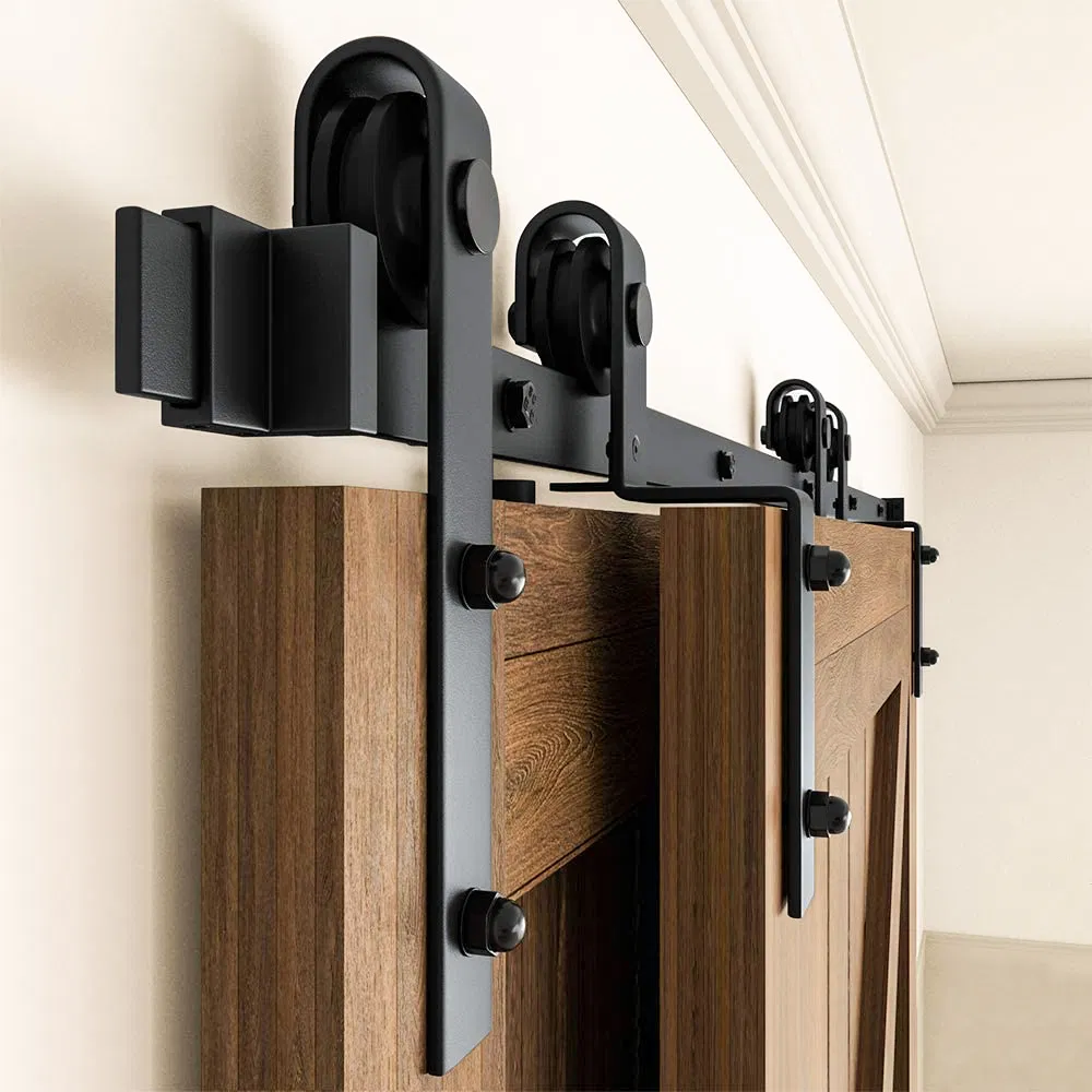 Metal Barn Door Accessories Steel J Shape Sliding Barn Door Hardware Kits