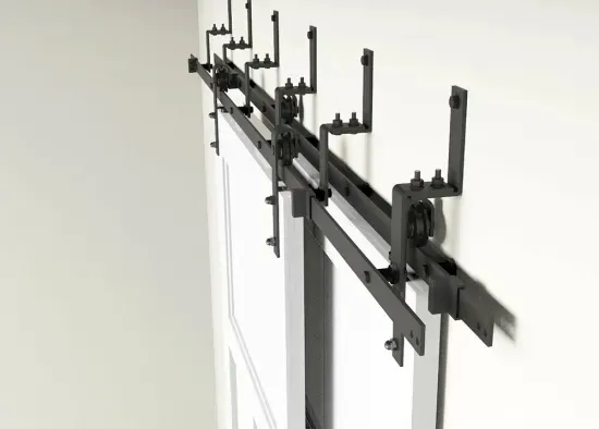 Double Track Bypass Sliding Barn Door Rails Double Barn Door Hardware Kits