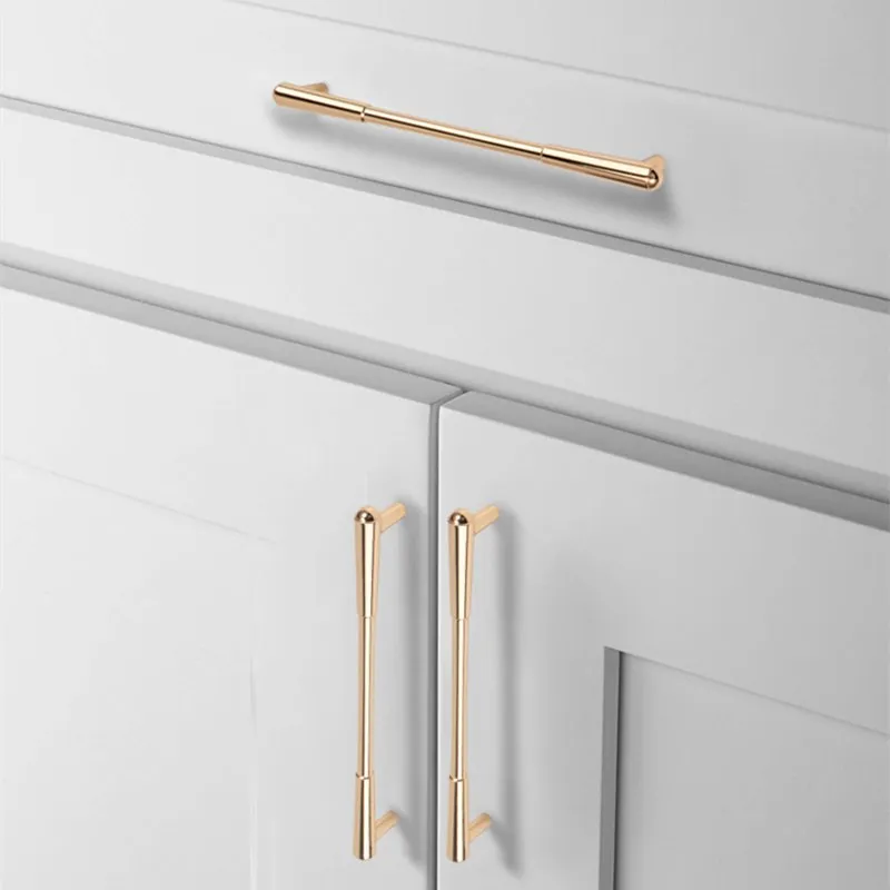 Zinc Alloy Kitchen Cabinet Handles Drawer Knobs Bright Chrome Furniture Handle