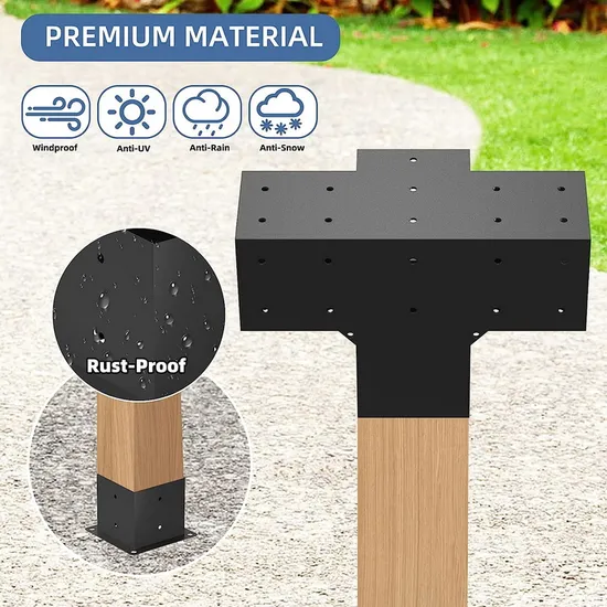 Woodwork Pergola Kit Metal Steel Wood Beams Connector Pergola Bracket