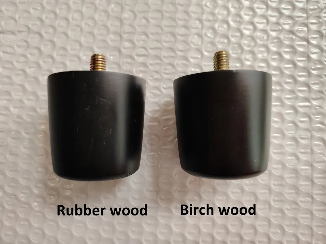 Furniture Accessories 12 Cm I-Tapered Rubber Wood Cabinet Legs