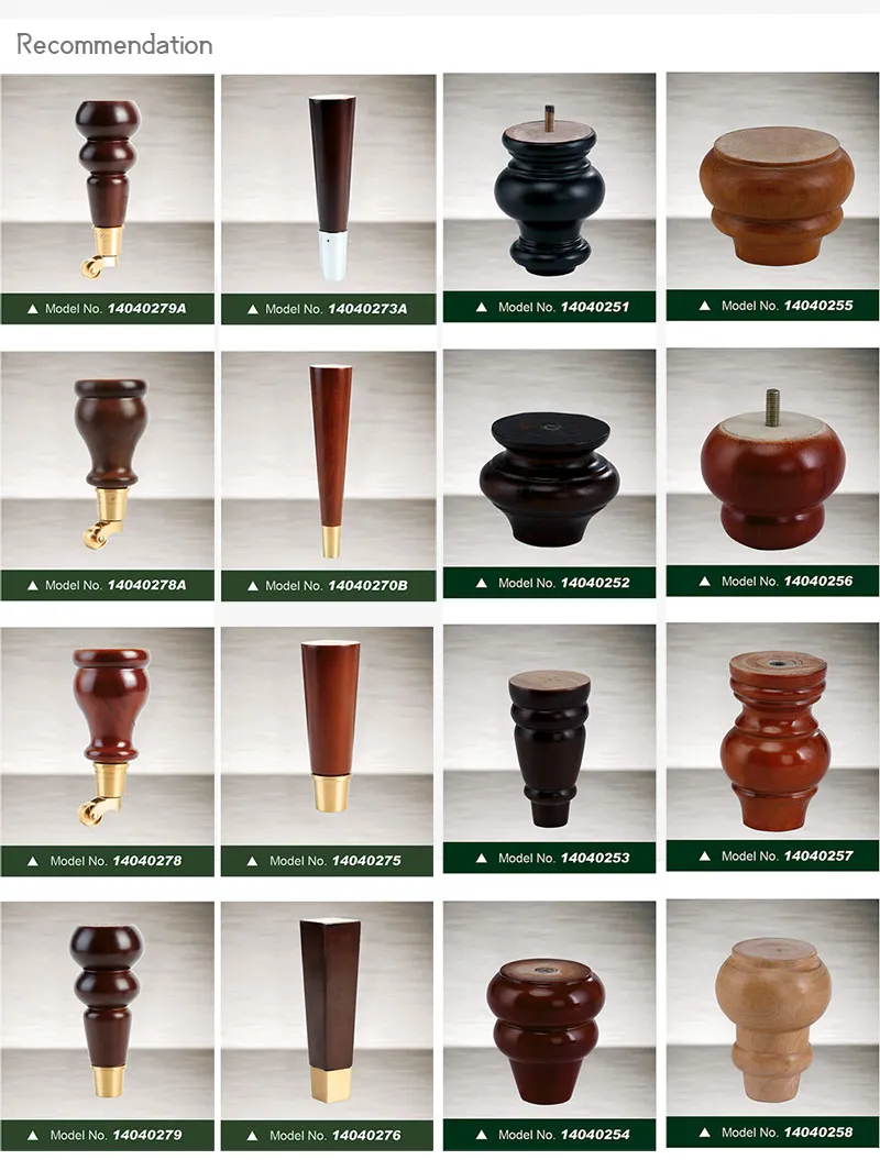 435mm Unfinished Carved Wood Furniture Cabinet Wooden Chairs Legs