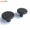 Aluminum Matt Black Kitchen Drawer Single Hole Handle Cabinet Round Knob