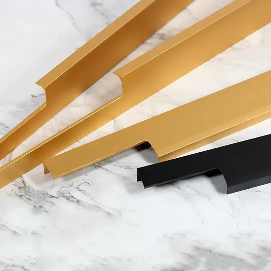 Furniture Edge Profile Handle Aluminum Kitchen Cabinet Wardrobe Door Finger Pull Handle