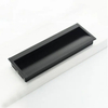 Recessed Cabinet Handles Aluminum Bedroom Kitchen Matt Black Pull Handle