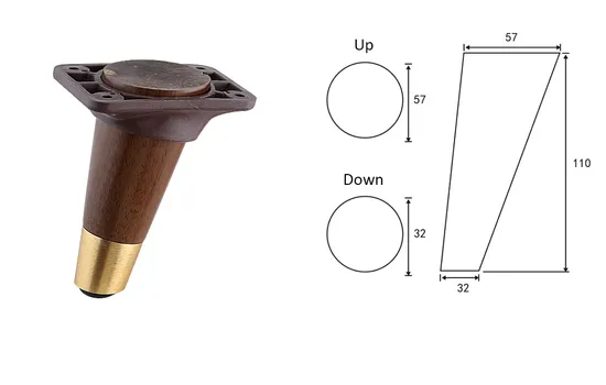 Specializing in The Production of Oblique Cone I-Shaped Solid Wood Sofa Leg