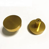 Small Round Gold Shiny Kitchen Cabinet Door Brush Brass Knob