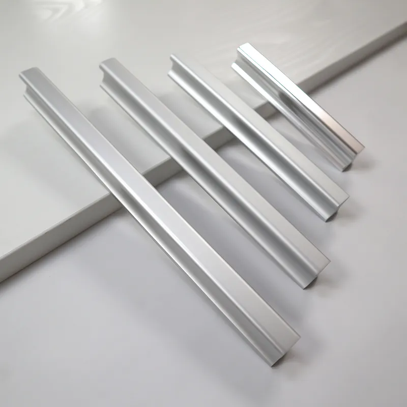 Furniture Hardware Aluminum Kitchen Cabinet Door Handle 64mm Silver Drawer Pull Handle