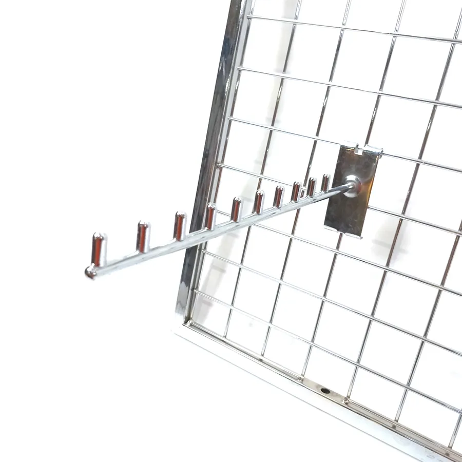Clothes Store Convenient Accessories Grid Wall Metal Wire Display Hanging Mesh Hook