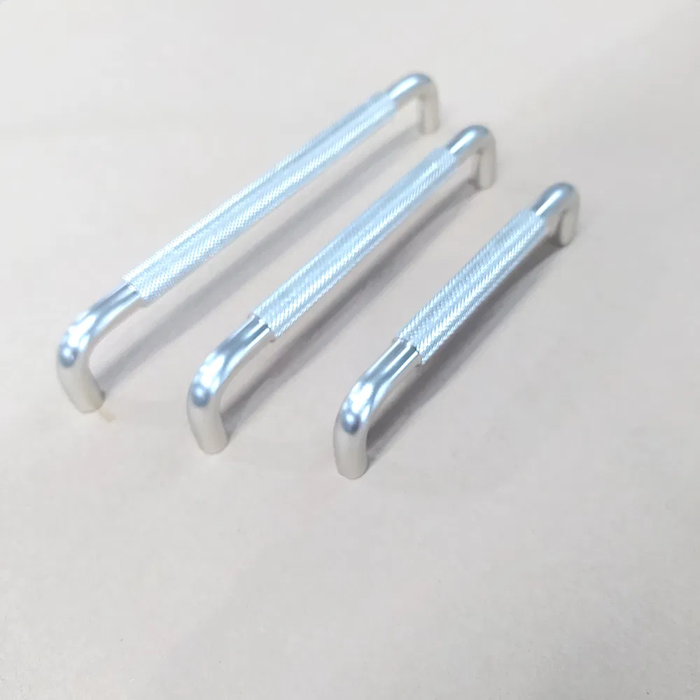 Knurled Handles U Type Aluminum Profile Furniture Wardrobe Cabinet Bar Door Pulls