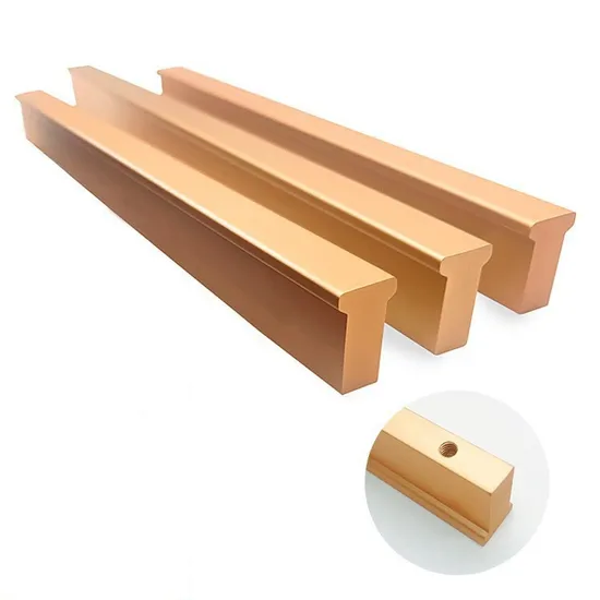 Aluminum Alloy Top Wardrobe Long Handle Cabinet Drawer Black Cabinet Door Handle