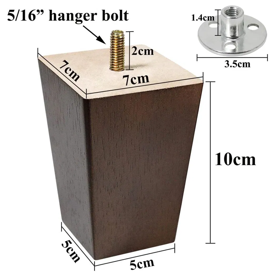 4PCS Antique Color Solid Wood Metal Furniture Legs Armchair Leg