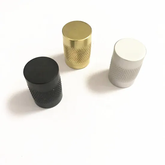 Black Cabinet Drawer 12mm and 20mm Diameter Round Knurling Knob Pull